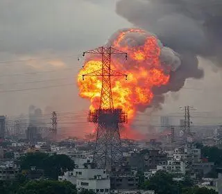 explosão em subestação