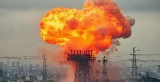explosão em subestação da Enel