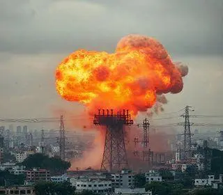 explosão em subestação da Enel
